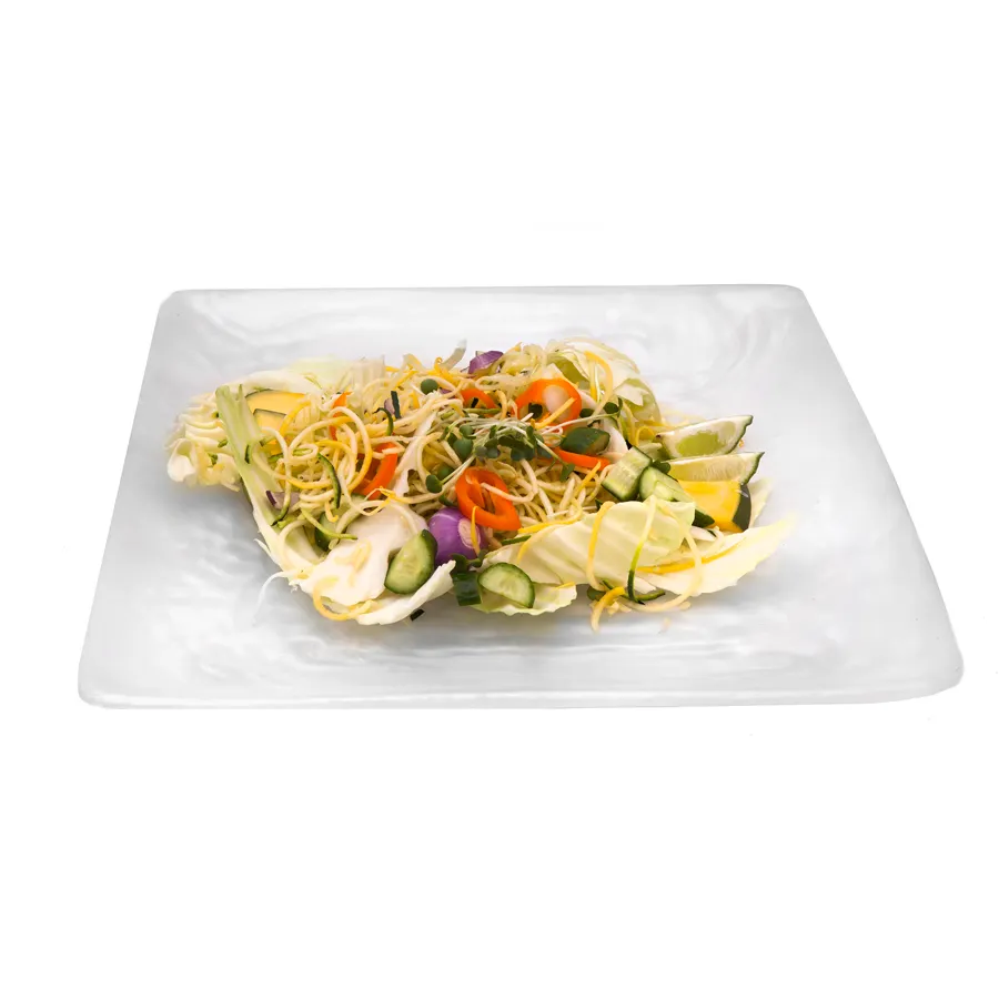 Steelite KMK1034SH Charger Tray – 15" Square White Resin Tray, 15" x 15" x 1½"