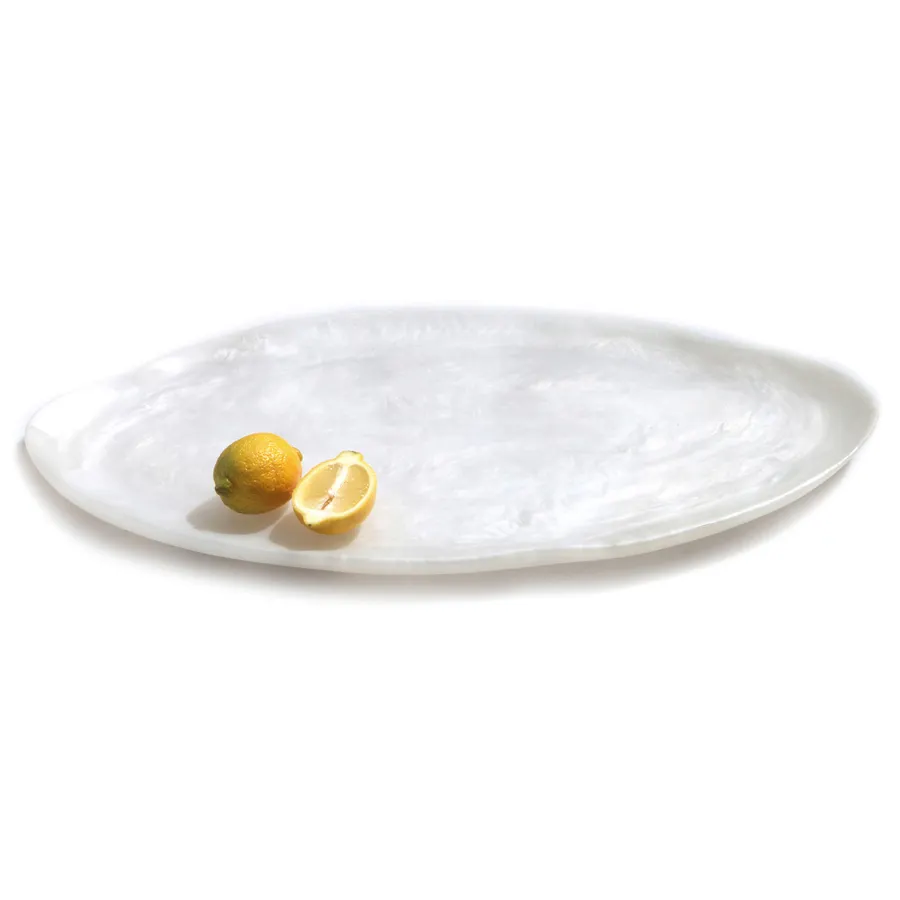 Steelite KMK2141SH Oval Tray, 24" L x 12" W x 1-1/4" H, White Resin, Dishwasher Safe, Break‑Resist