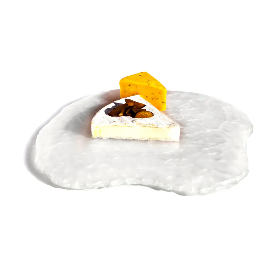 Steelite KMK2170SH Tray – 18" White Resin Serving Tray, Jagged Edge, Dishwasher Safe, Break‑Resist