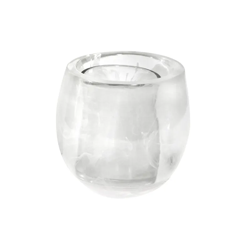 Steelite KMK2409ICESH - Resin Shell Candle Holder, 3-1/2" Dia. x 3-1/2" H, Votive/Tealight, - 6/Case