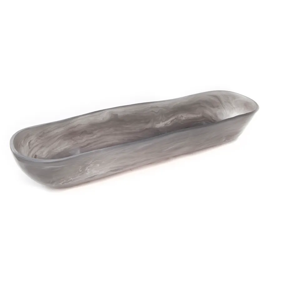 Steelite KMK2732GICE - Resin Tray, 22" L x 6" W x 4" H, Grey, Dishwasher Safe, Kenny Mack Wave