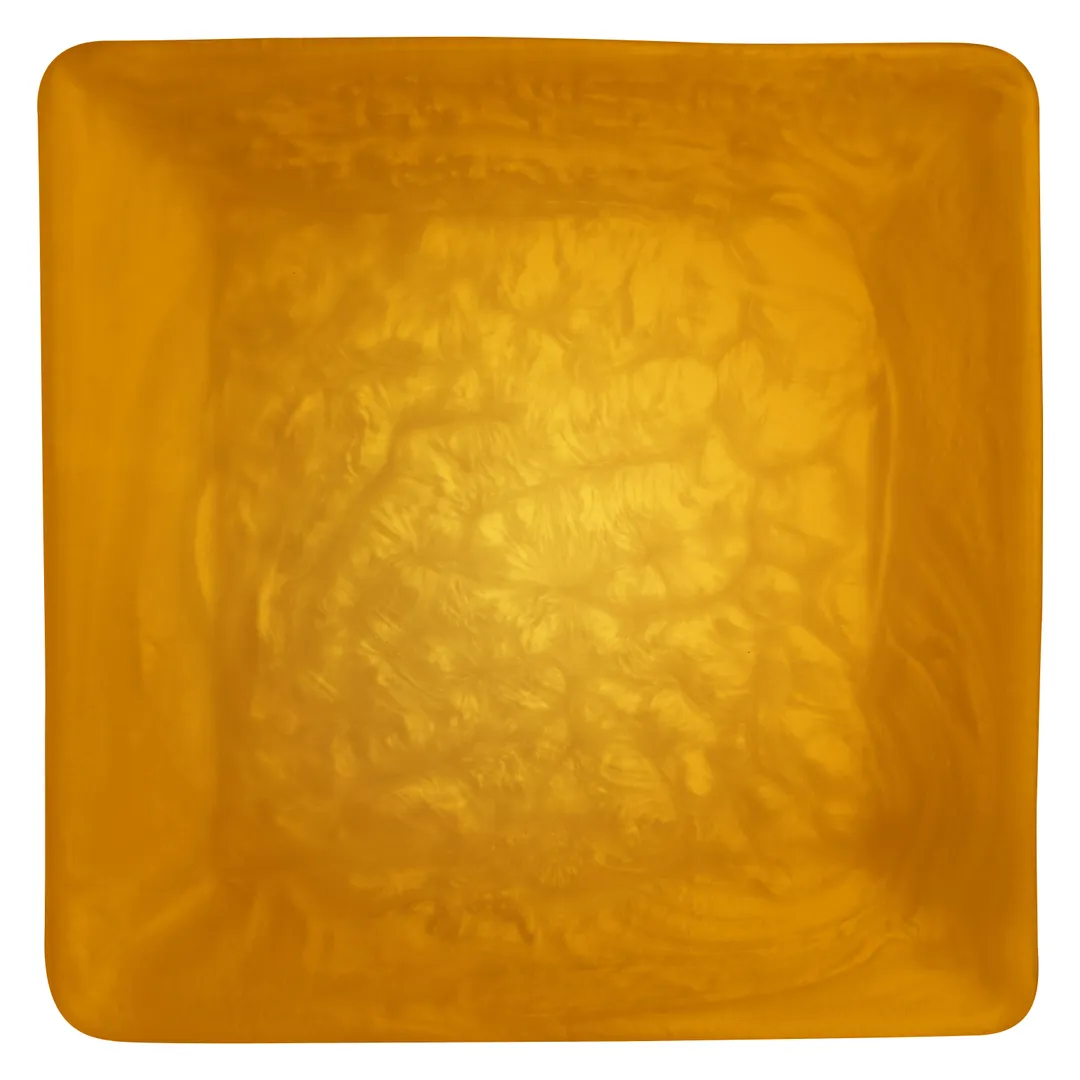 Steelite KMK2800TGP Square Tray, 12‑1/8" x 12‑1/8" x 1‑1/4", Orange Resin, Fusion Series