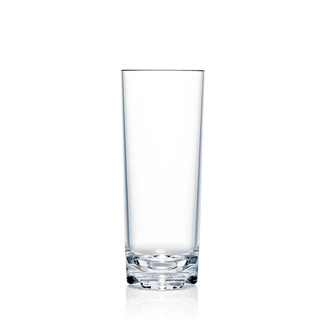 Steelite N100030 - 17 Oz Clear PC Beverage Glass, 7-3/8" H × 2-7/8" Dia × 2-1/2" Base - 1 Dozen