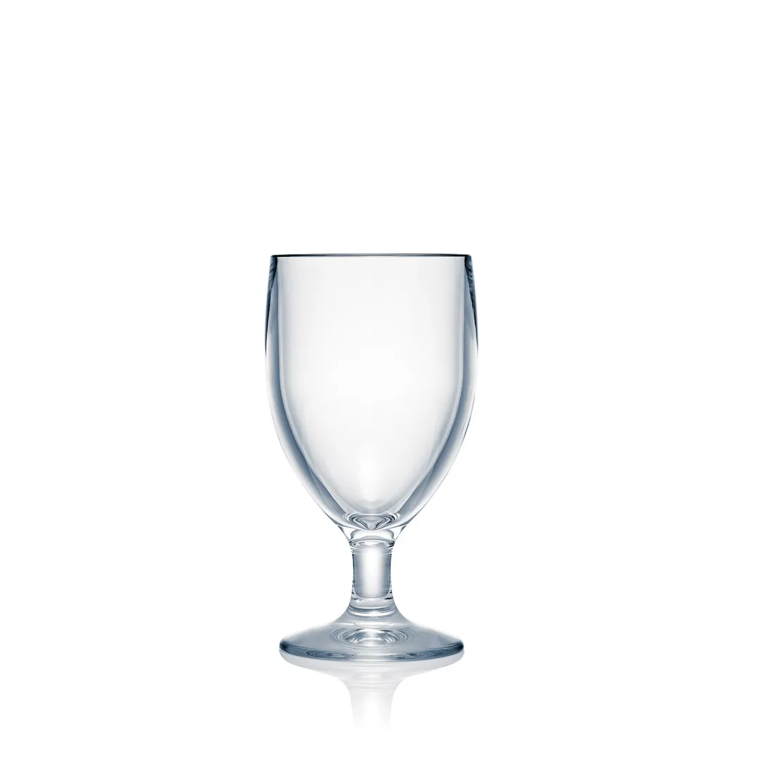 Steelite N206103 - 10 oz Clear Polycarbonate Goblet, 5-7/8" H x 3" M x 3" T x 2-3/4" B, Shatter-Proof, 1 Dozen