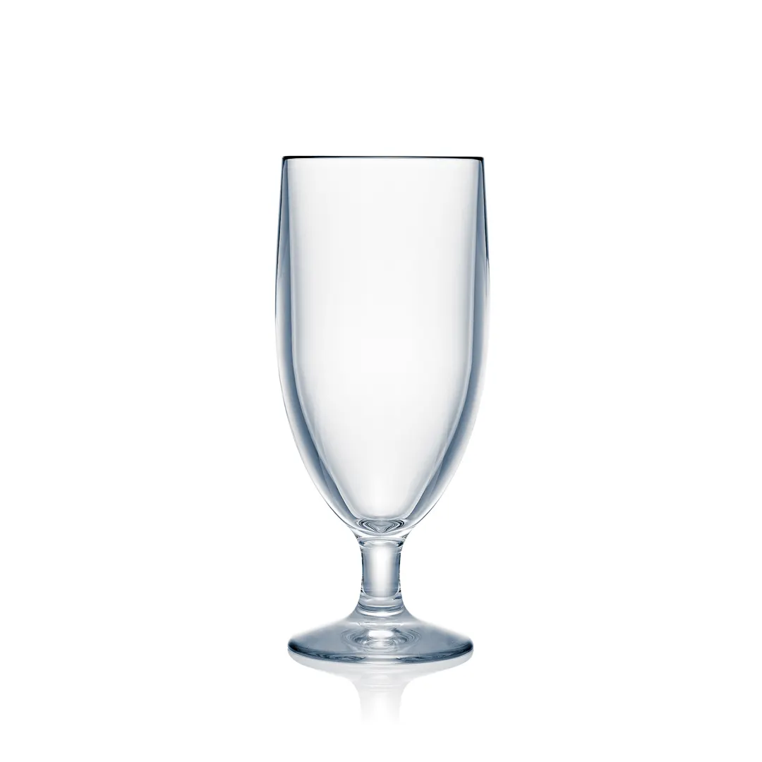 Steelite N206143 - 14 oz Clear Polycarbonate Goblet Glass, 7-1/4" H x 3" Dia, Shatter-Proof - 1 Dozen