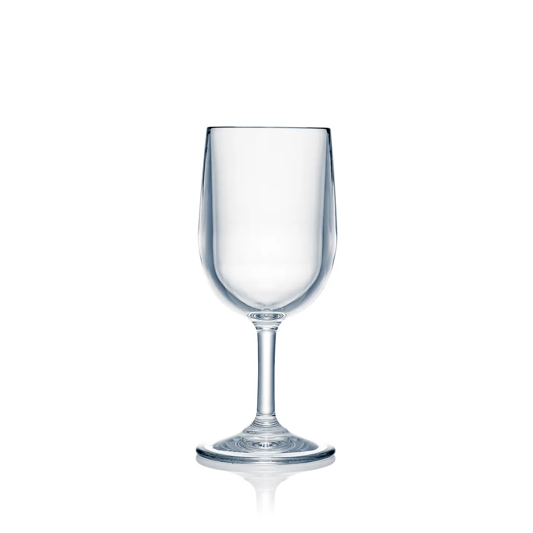 Steelite N406803 - Wine Goblet, 8 oz, 6-7/8" H, Clear PC, Hand Finish, Shatterproof - 1 Dozen