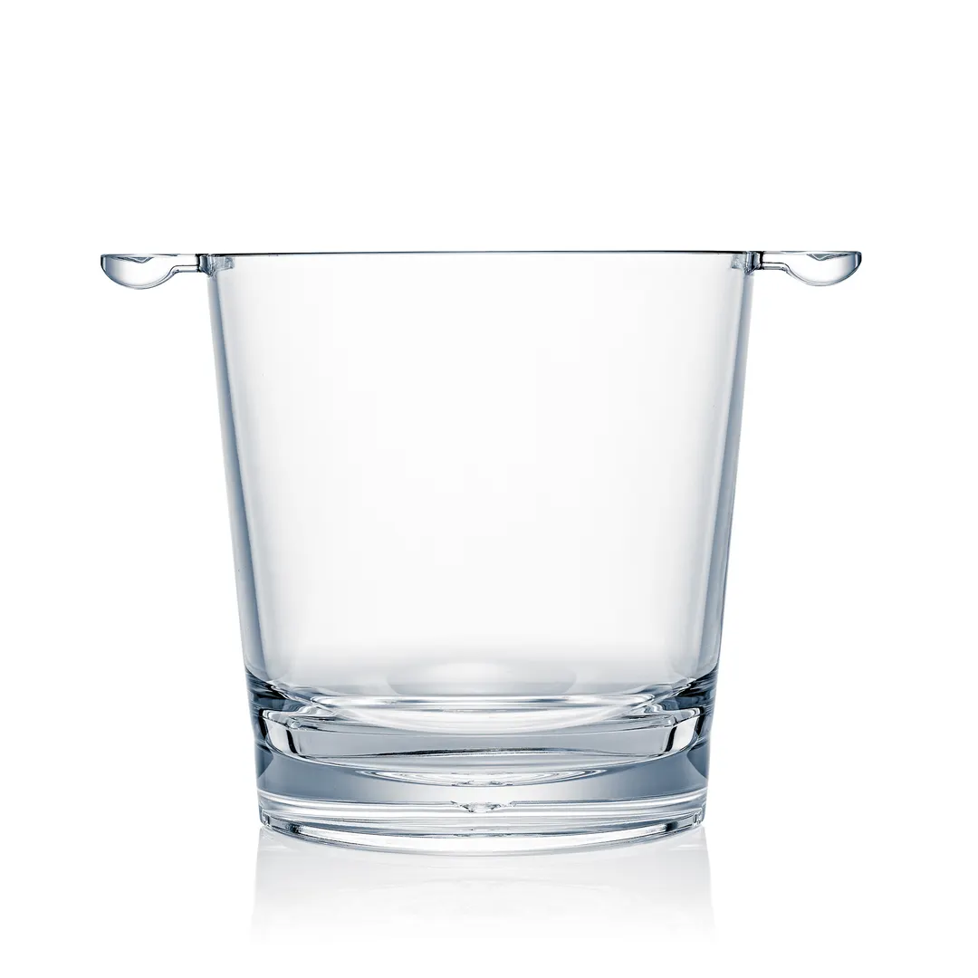 Steelite N562603 - Strahl Ice Bucket, 2-3 Qt Capacity, 9" x 6-5/8" Clear Plastic, Finished, 3/Pack