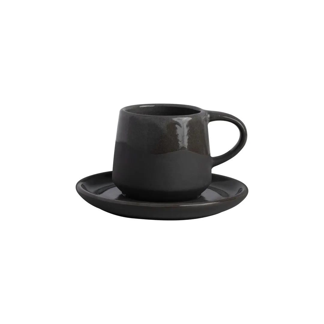 Steelite OG10176641 - 4.0 Oz Stoneware Cup, 3.75" x 3.0" x 2.625" Round, Gembrook Gray, 1 Dozen