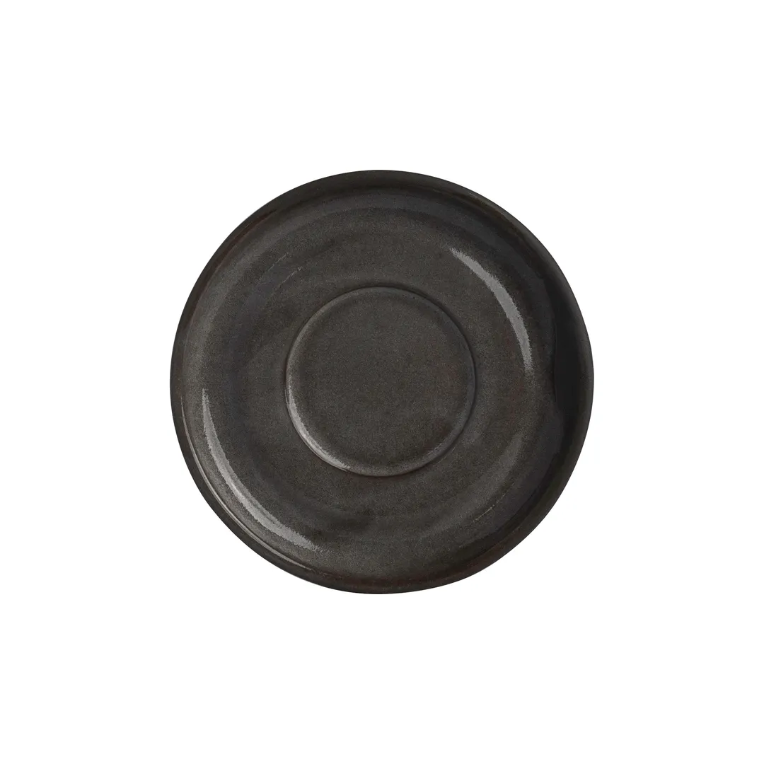 Steelite OG10176642 - 4.75" Round Stoneware Saucer, Gembrook Gray - 1 Dozen
