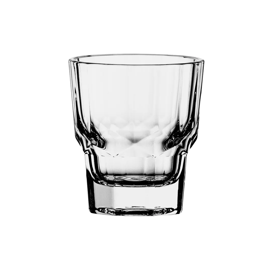 Steelite P520392 Jug - Tempered 1.25 oz Glass, H 2.25" M 2.0" B 1.25", Serenity Finish - 1 Dozen