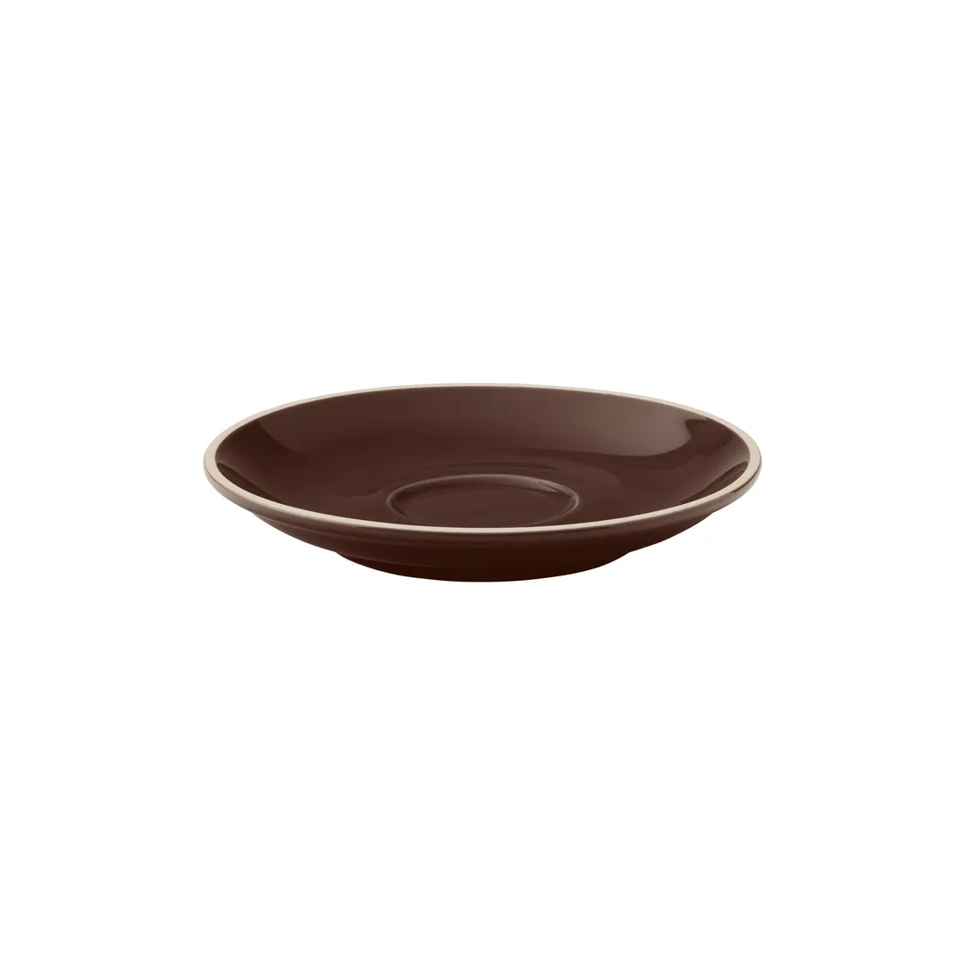 Steelite UCT8133 - Round Porcelain Saucer 5.5" x 5.5", Brown Utopia Barista, 1 Dozen