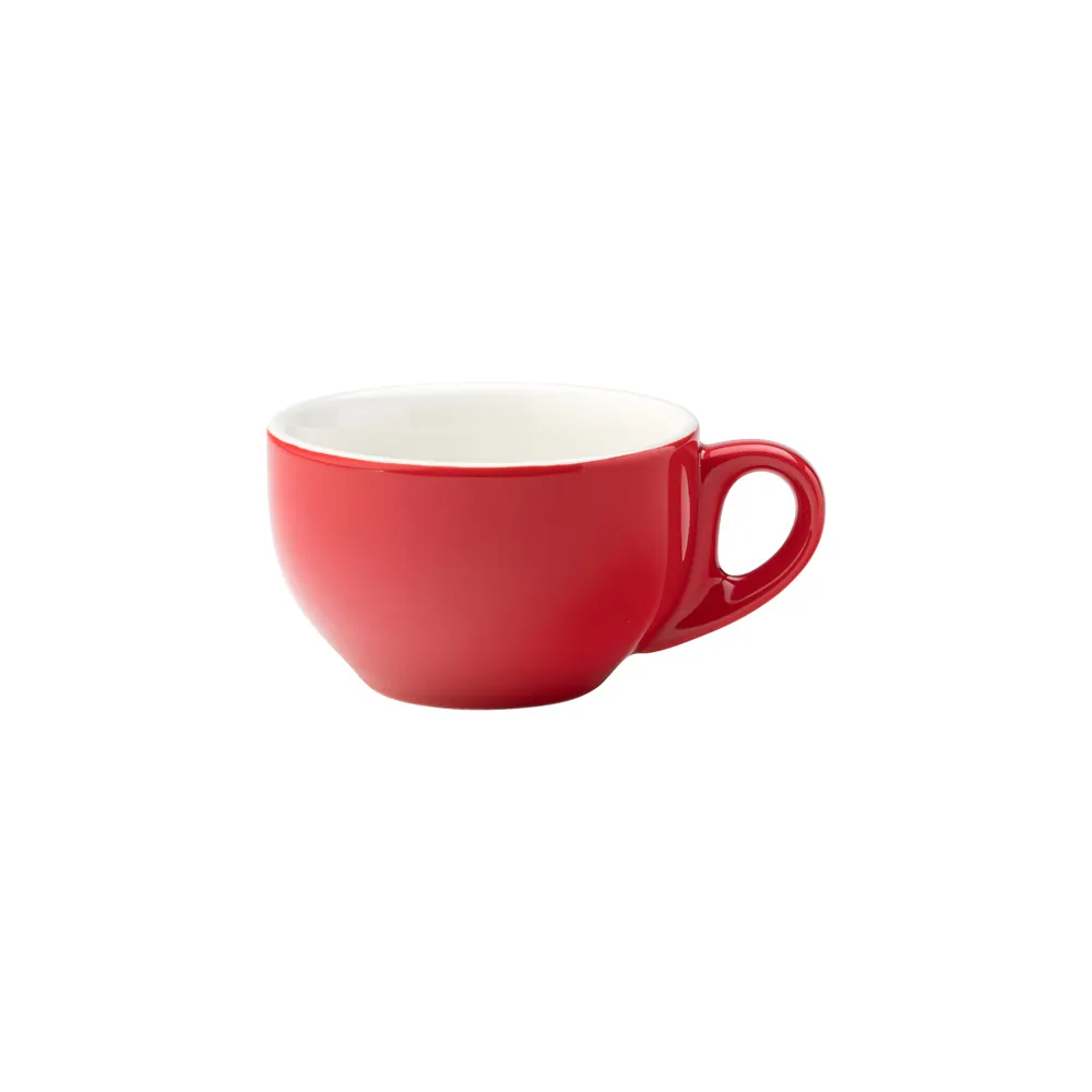 Steelite UCT8136 - Latte Cup, 10 Oz Red Porcelain, 5.25" x 4.0" x 2.5", Non‑Stackable - 1 Dozen