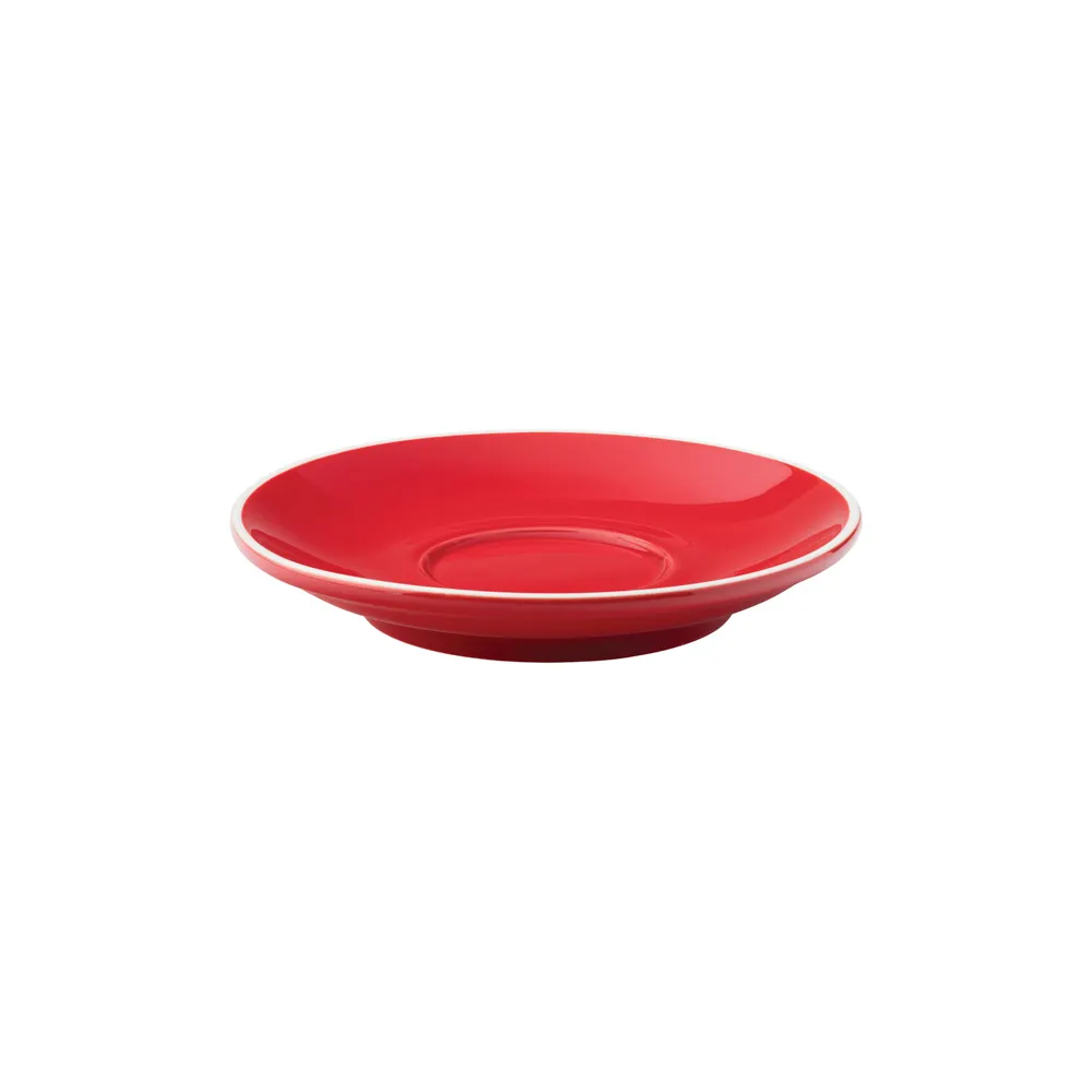 Steelite UCT8143 - 6" x 6" Round Porcelain Saucer, Red Utopia Barista Design - 1 Dozen