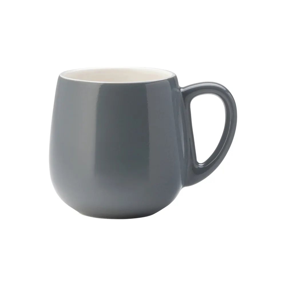 Steelite UCT9022 China Mug – 15 oz Porcelain Gray Utopia Barista, 5.25" x 4.0" x 4.0" - 1 Dozen