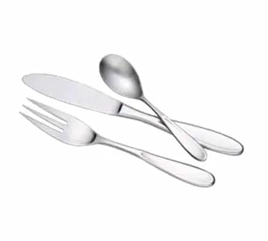 Steelite WL2001 - Stainless Steel Teaspoon, 6" Forged Handle, 18/10 Brushed Pewter Finish - 1 Dozen