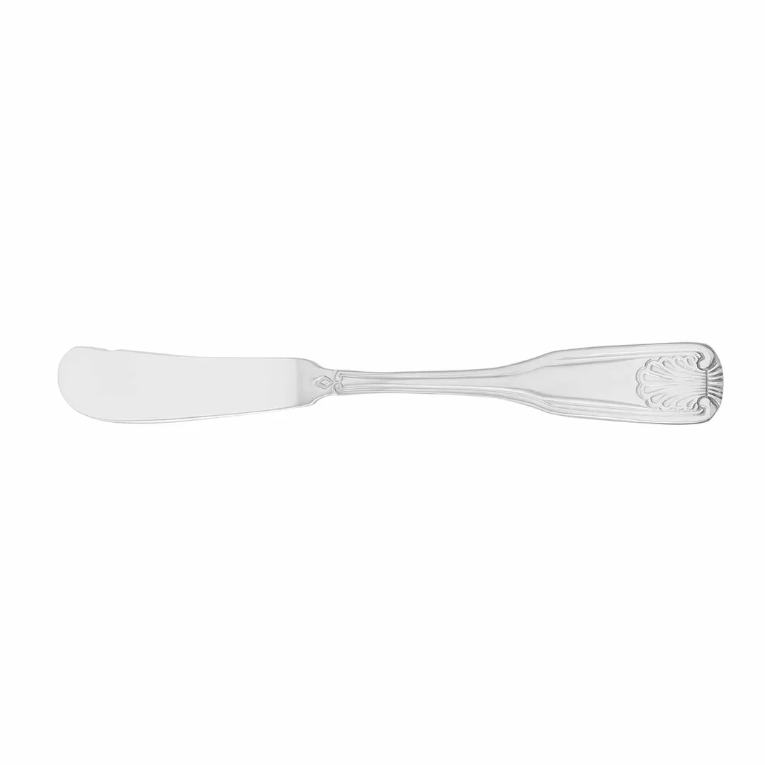 Steelite WL2811 Butter Spreader, 7" Flat Handle, 420 Stainless Steel with Mirror Finish - 1 Dozen