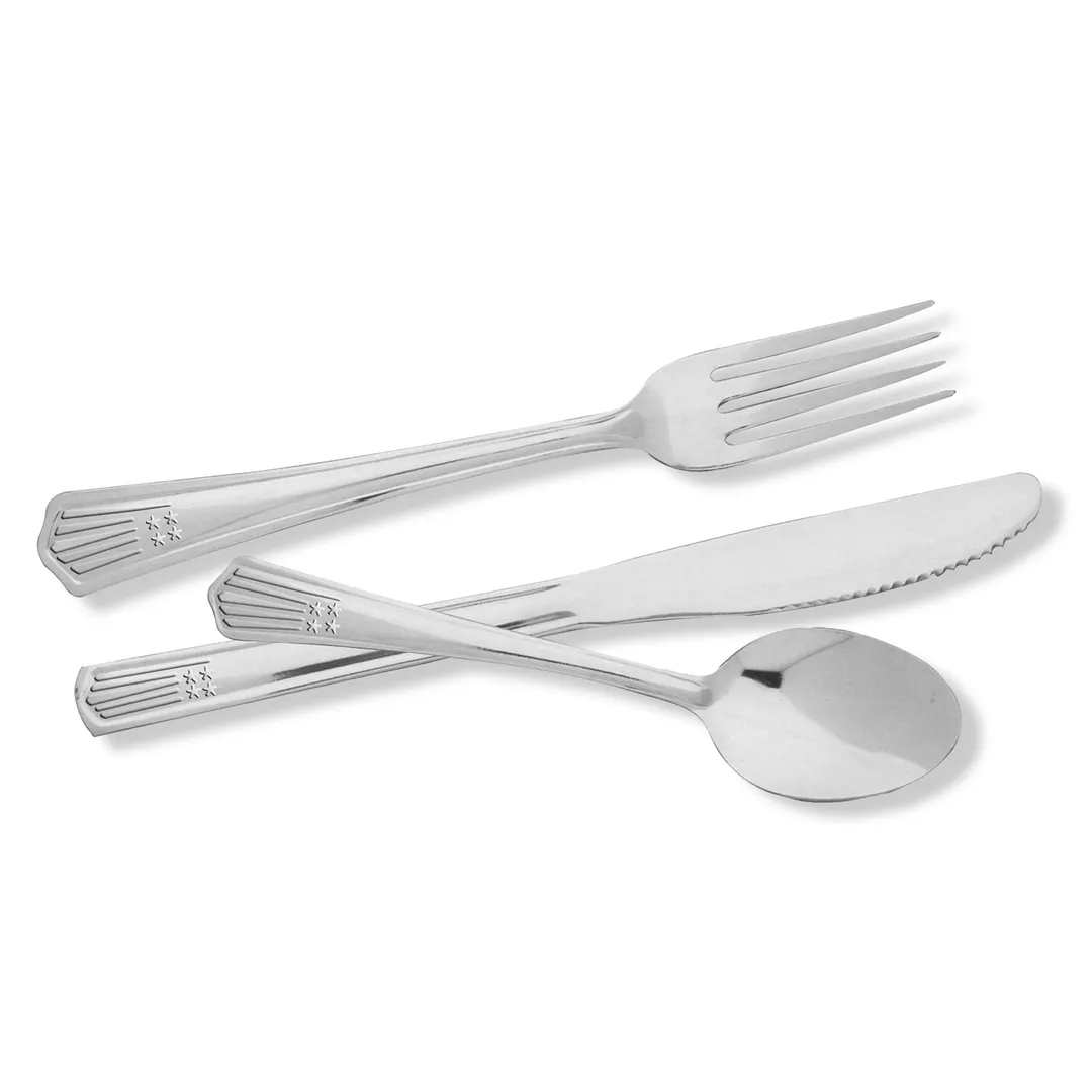 Steelite WL3206 - Salad Fork, 6-1/8" , 18/0 Stainless Steel, Walco Stars & Stripes - 1 Dozen