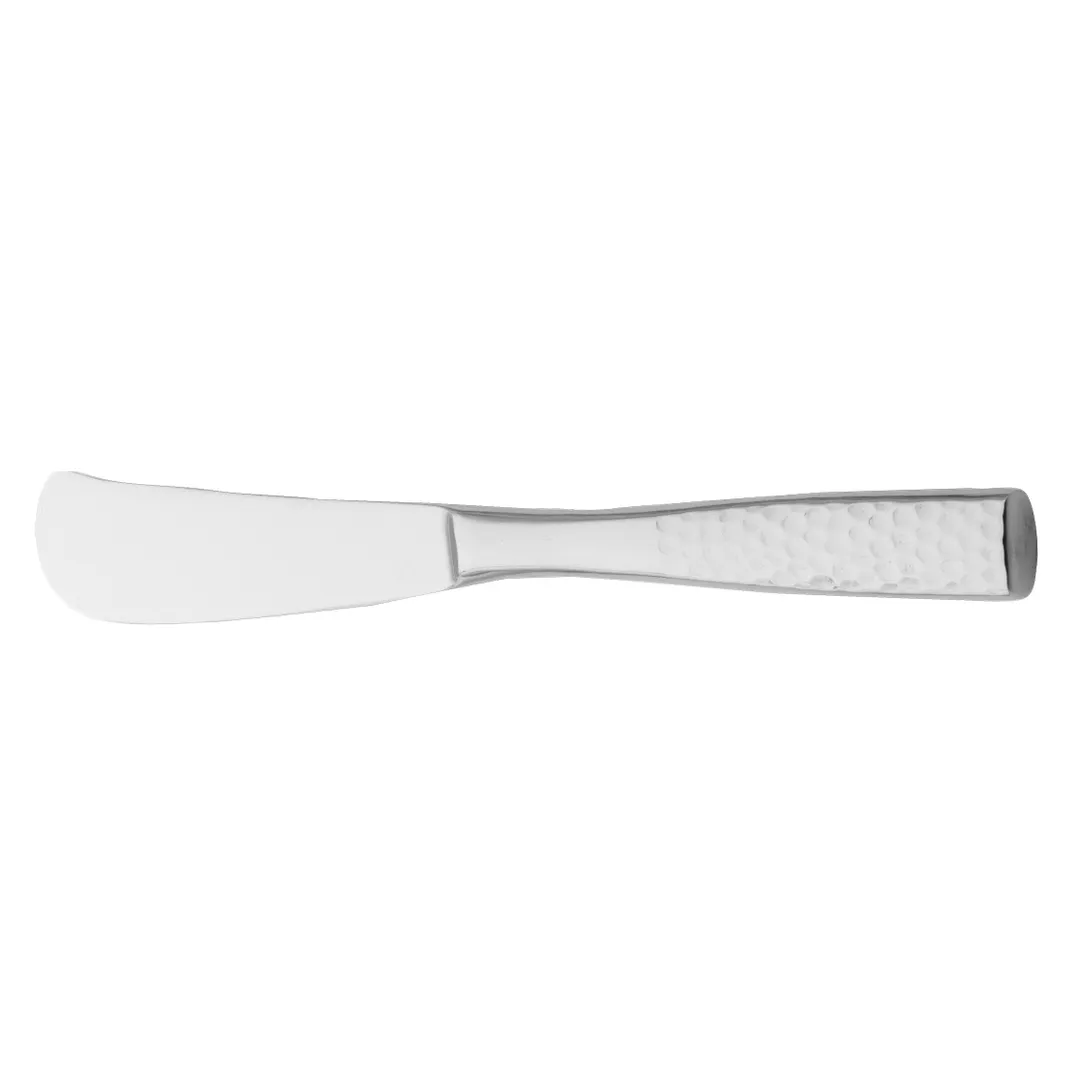 Steelite WL4811 Butter Knife, 6.75" Hammered Finish, 18/0 Stainless Steel, Solid Handle - 1 Dozen