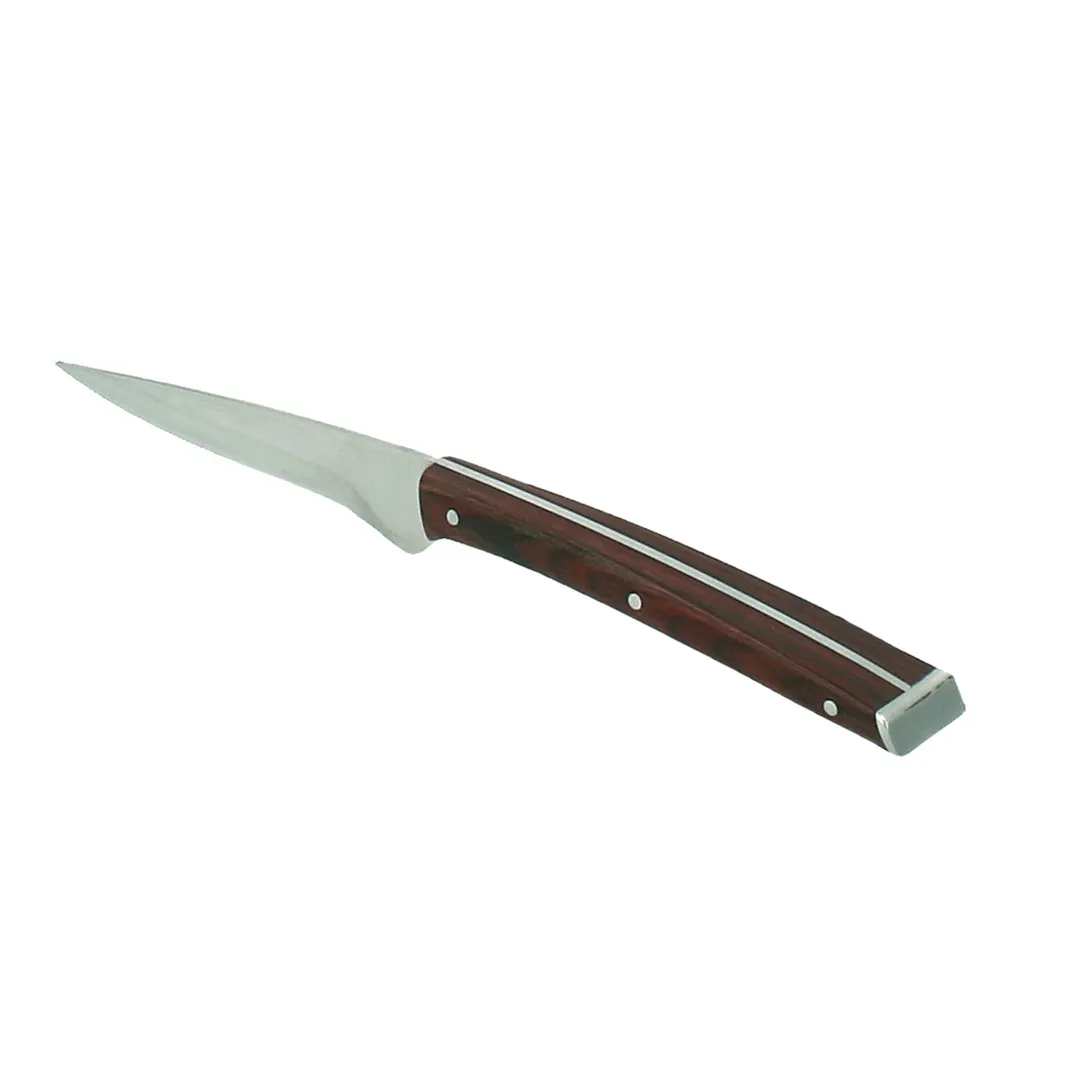 Steelite WL510527 - 9" Steak Knife, 4" Blade, 8-9" 420 Stainless Steel, Wood Handle – 12/Case