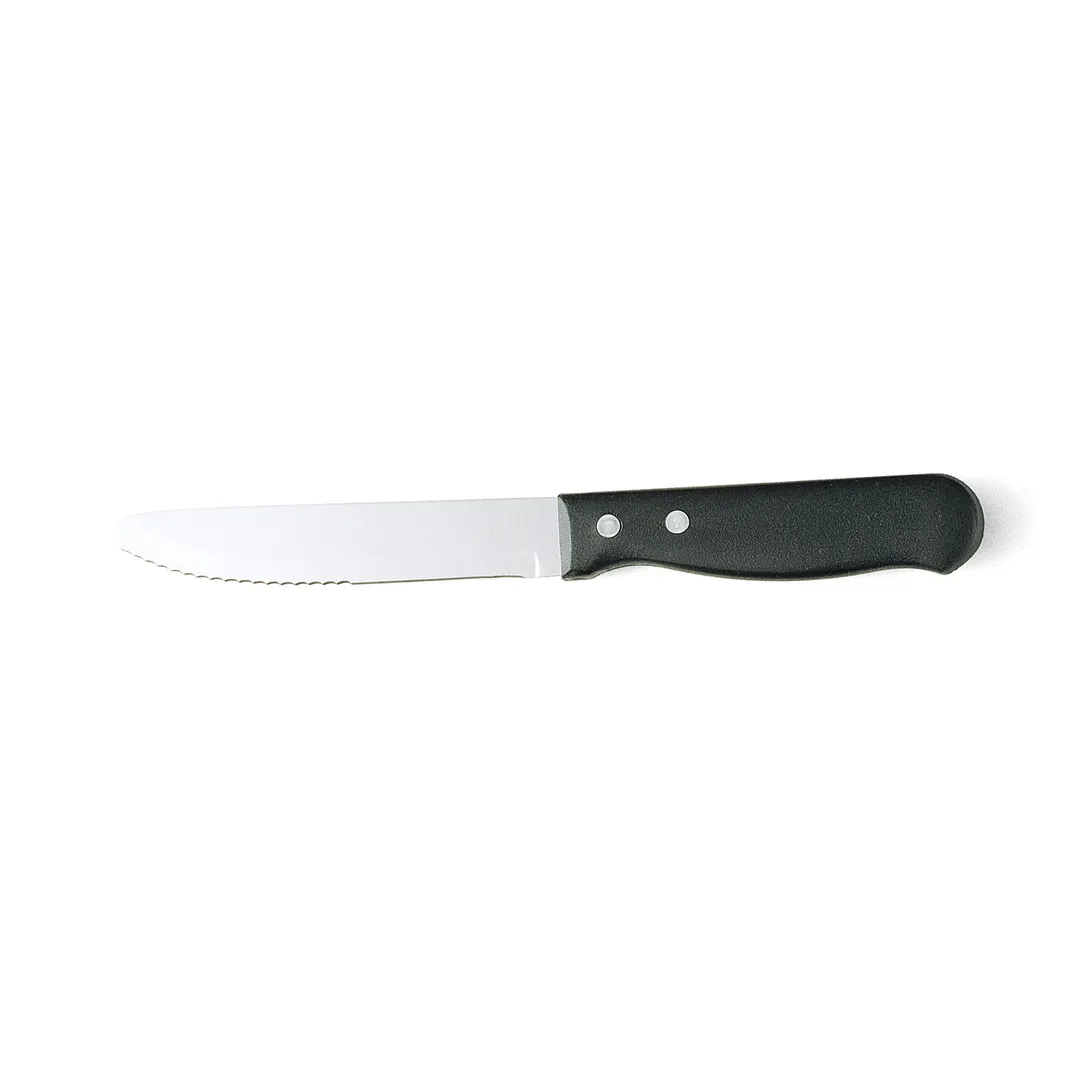 Steelite WL620527 - Walco 10" Steak Knife, 5" Stainless Round Blade, 2‑Rivet PP Handle - 1 Dozen