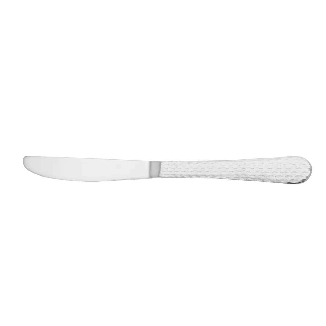Steelite WL6245 Dinner Knife, 8½" Hammered Finish, 420 Stainless Steel, Solid Handle - 1 Dozen