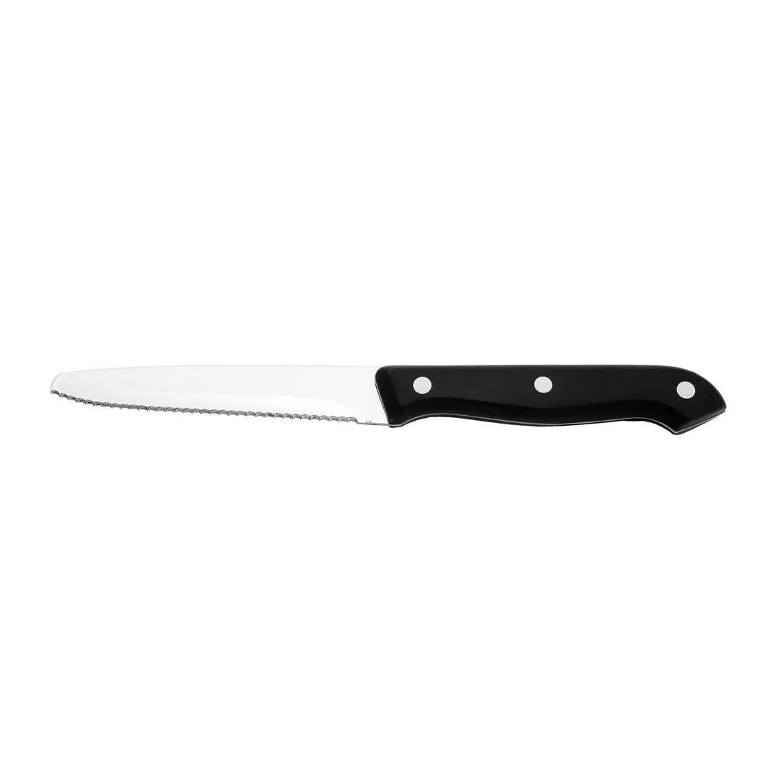 Steelite WL680527 Steak Knife, 8 7/8" Length, 4" Stamped Blade, Plastic/Poly Handle - 1 Dozen