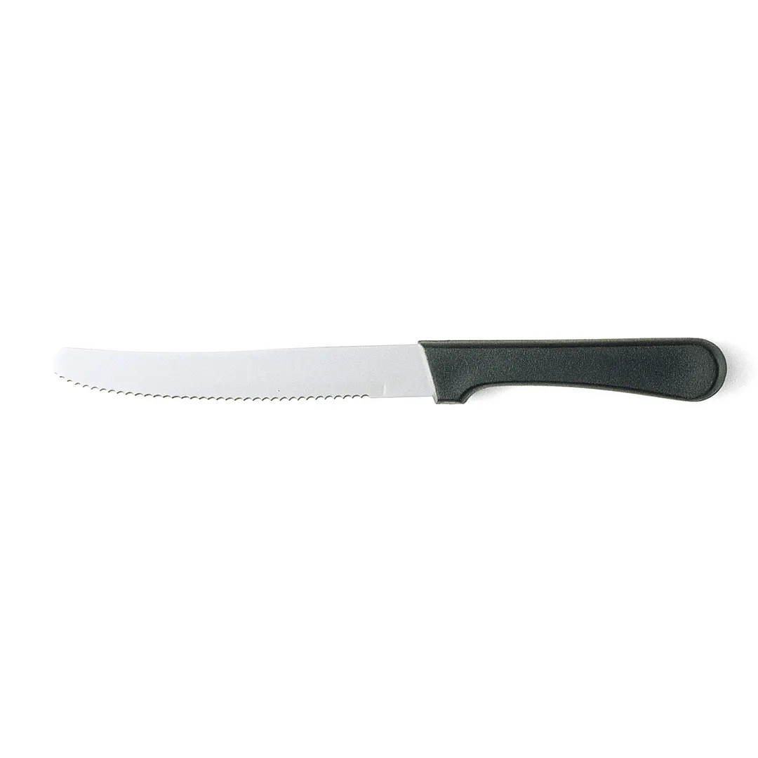 Steelite WL790527 - Walco Steak Knife, 8 5/8" Overall, 4" Steel Blade, Plastic Handle - 1 Dozen