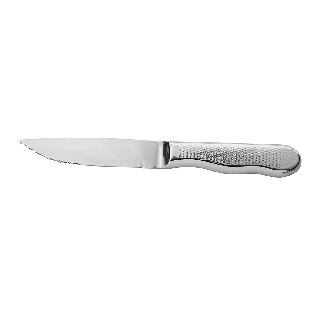 Steelite WL880527IR Steak Knife, 10-1/8" O.L., 5-1/4" Blade, Hammered, IronStone™ - 1 Dozen