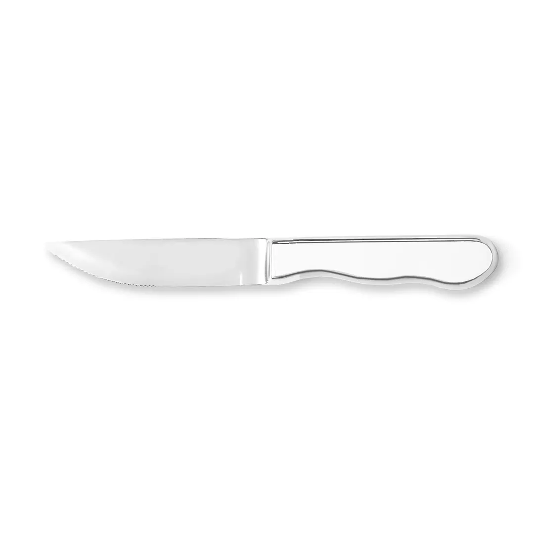 Steelite WL880527M Steak Knife - 10-1/8" O.L. 5-1/4" Stainless Blade, Mirror-Finish Handle - 1 Dozen