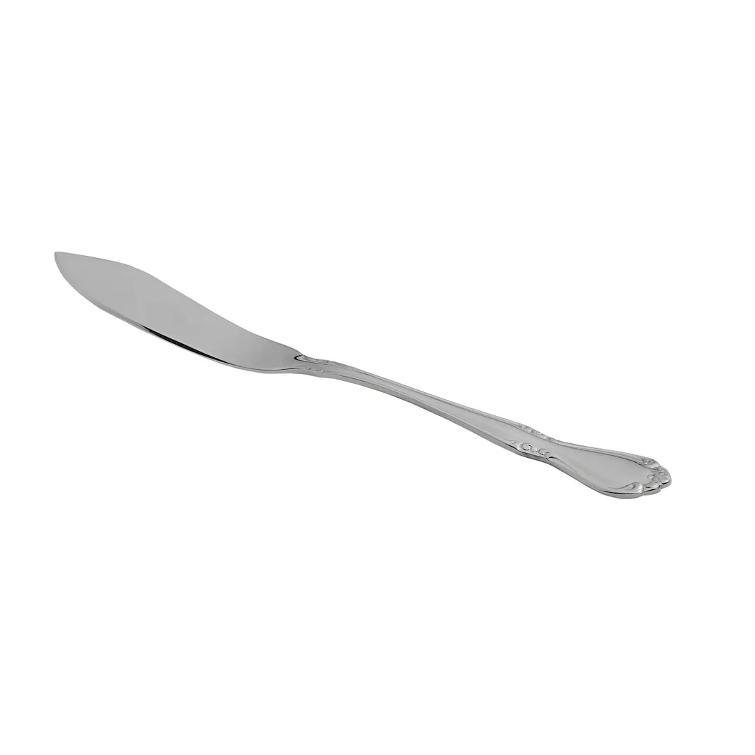 Steelite WL9110 Butter Spreader, 6-3/4" Flat Handle, Fiddle Design, 18/10 Stainless Steel, - 1 Dozen