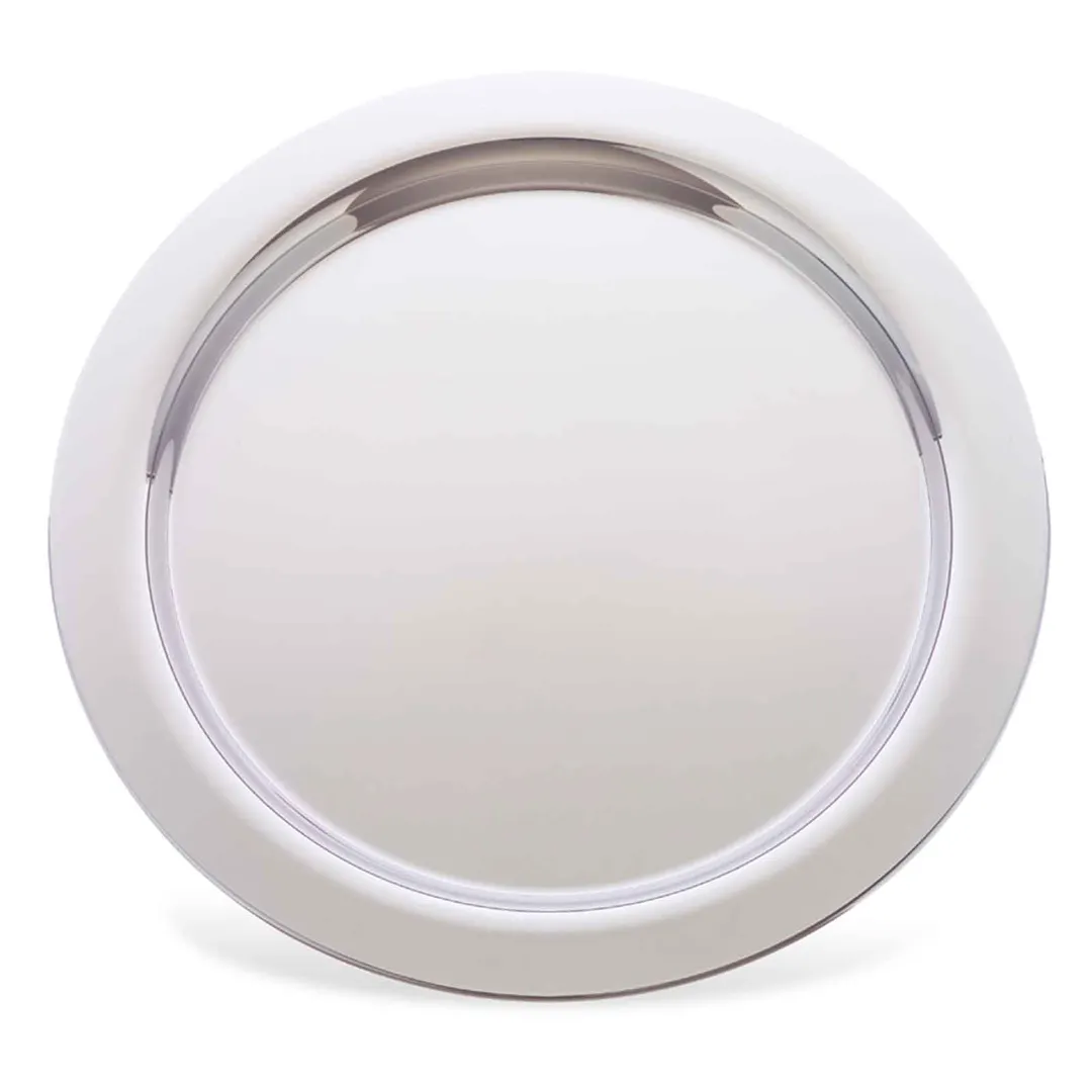 Steelite WL9223 - 12" Round Stainless Steel Serving Tray, Walco Soprano Finish - 10/Case