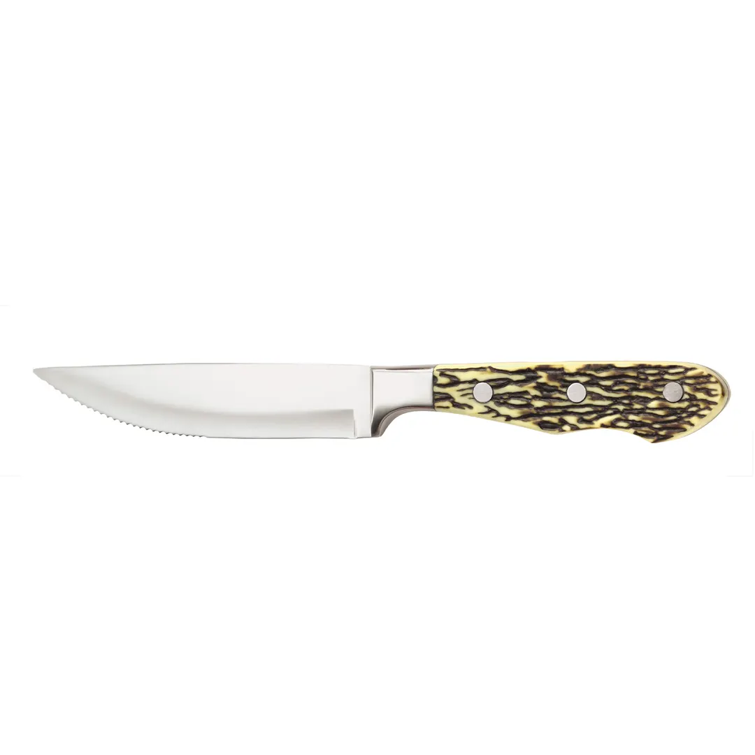 Steelite WL930529 - Jumbo 10" Steak Knife, 4" Stainless Blade, Pointed Tip, Delrin™ Handle, 1 Dozen