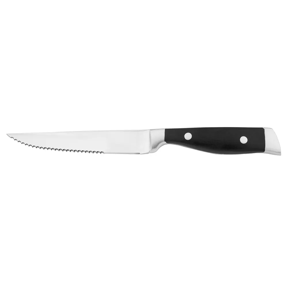 Steelite WL93055S - 9-1/8" O.L. Steak Knife, 4-3/4" Blade, Stainless Steel, Delrin Handle - 1 Dozen