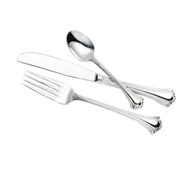 Steelite WL95451 European Dinner Knife, 9-1/4" Blade, 420 Stainless Steel, Solid Handle - 1 Dozen