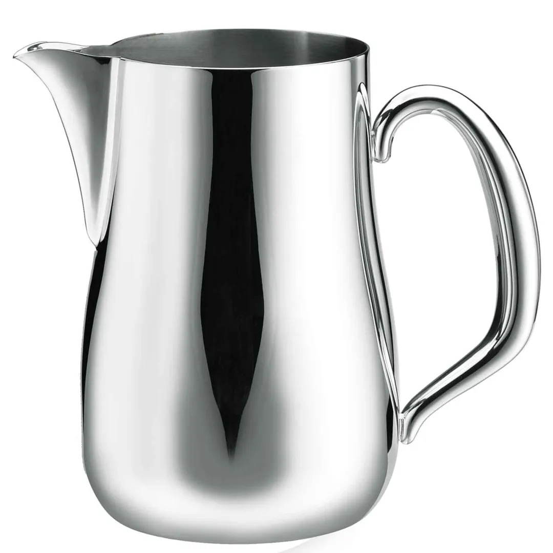 Steelite WLCX522 Water Pitcher, 70 oz Capacity, 18/10 Stainless Steel Finish, Handle – Service Ready