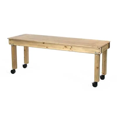 Forbes Industries 7010-KP 7-ft. L Deluxe Catering Table, Distressed Knotty Pine, Folding Legs, 84" W x 30" D