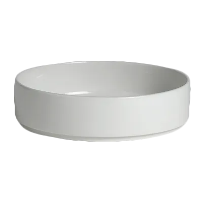 Steelite 11070559 Round Stacking Tray, 8\" x 2\" (1.375 Qt, 44 Oz) Ceramic, Oven Safe 530°F - 1 Dozen