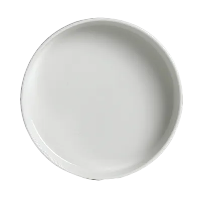 Steelite 11070559 Round Stacking Tray, 8\" x 2\" (1.375 Qt, 44 Oz) Ceramic, Oven Safe 530°F - 1 Dozen
