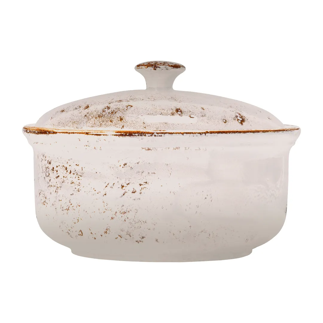 Steelite 11550337 Casserole, 3.25 Qt (9.63" x 4.5") White Vitrified Ceramic, Oven Safe 530°F, 2/Case