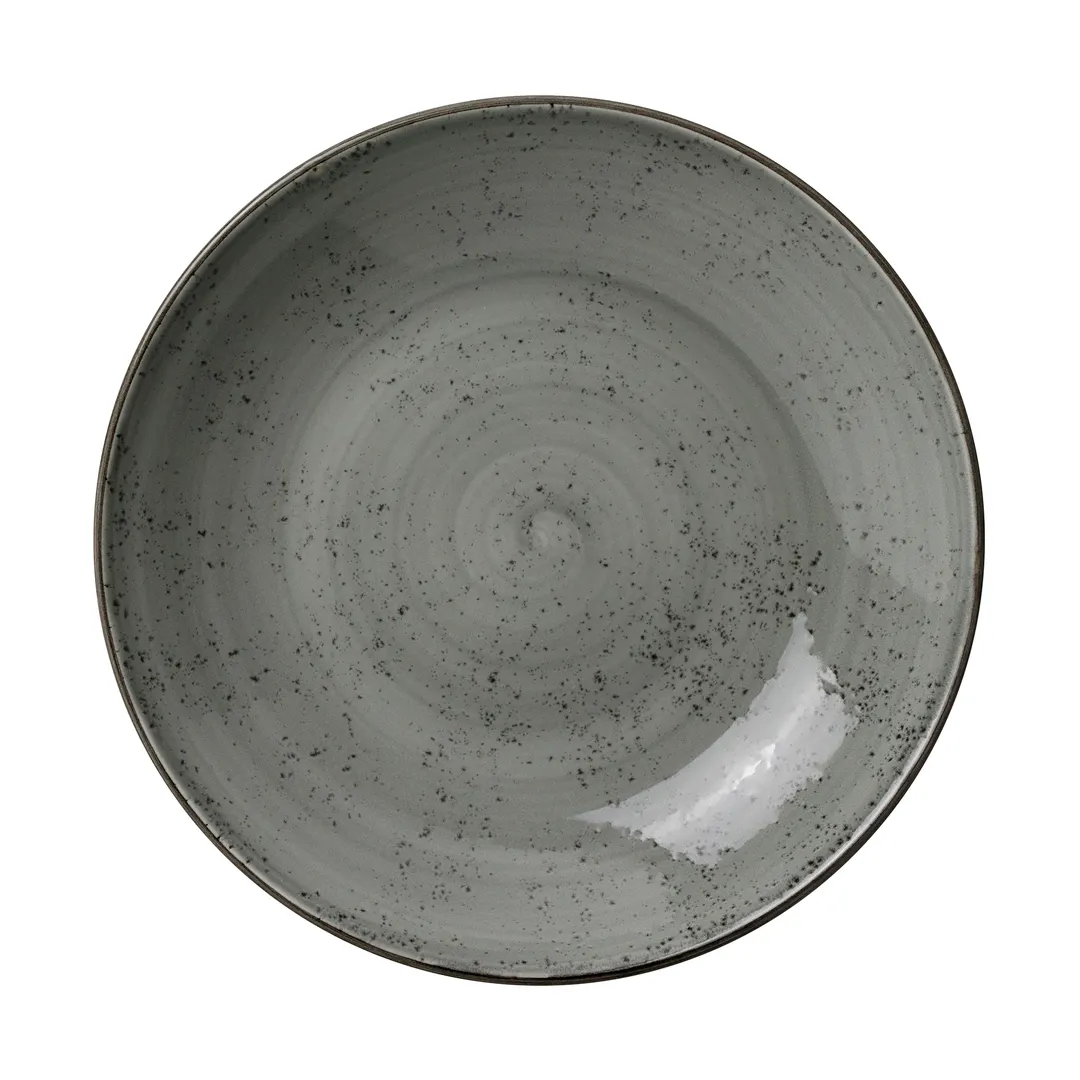 Steelite 12080569 Coupe Bowl, 1.375 Qt 10" Round Smoke China, Alumina, Oven Safe 530°F - 1 Dozen