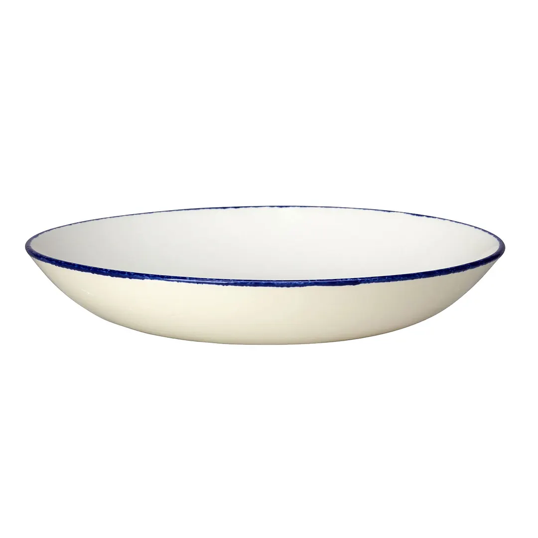 Steelite 17100569 - 10" Round Dapple Blue China Bowl, 1.375 Qt (44 Oz) Oven Safe to 530°F, 1 Dozen