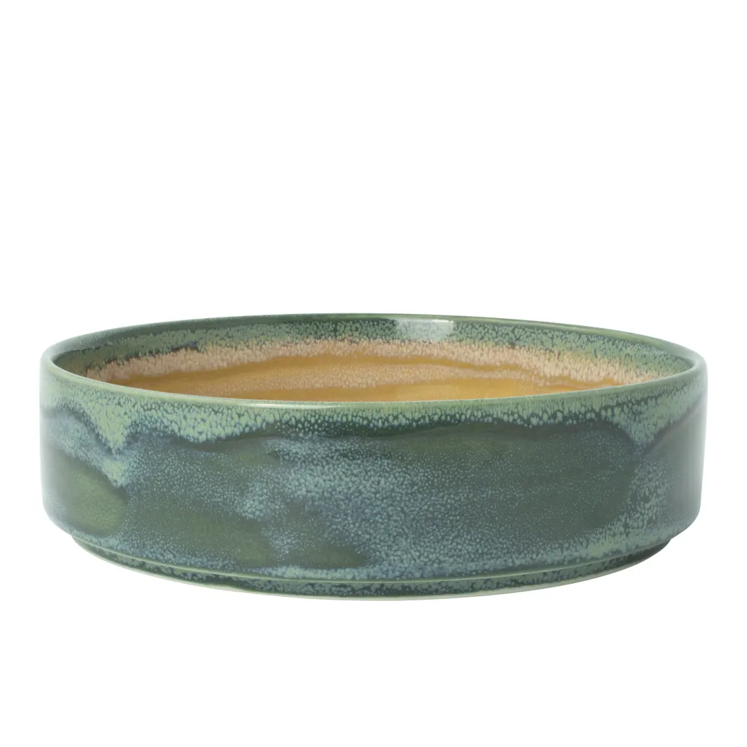 Steelite 17810559 - Aurora Revolution Jade Round Ceramic Bowl, 8" Diameter, 1.375 Qt - 1 Dozen