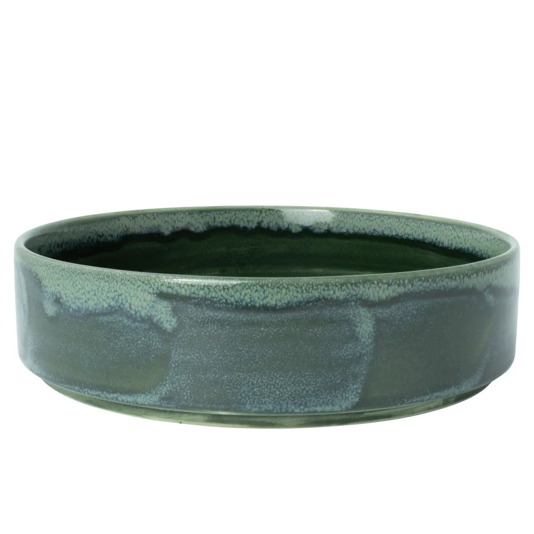 Steelite 17830559 - 8" Round Bowl, 1.37 qt (44 oz) Burnt Emerald Aurora Vesuvius Ceramic - 1 Dozen