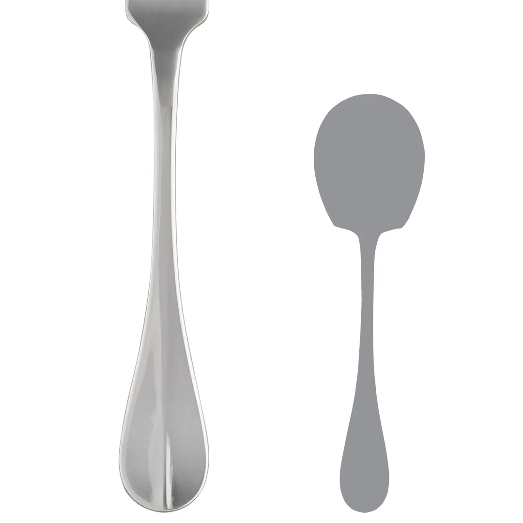 Steelite 5300S061 - 8" Baguette Serving Spoon, 18/10 Stainless Steel, One‑Piece Handle, WNK, 1 Dozen