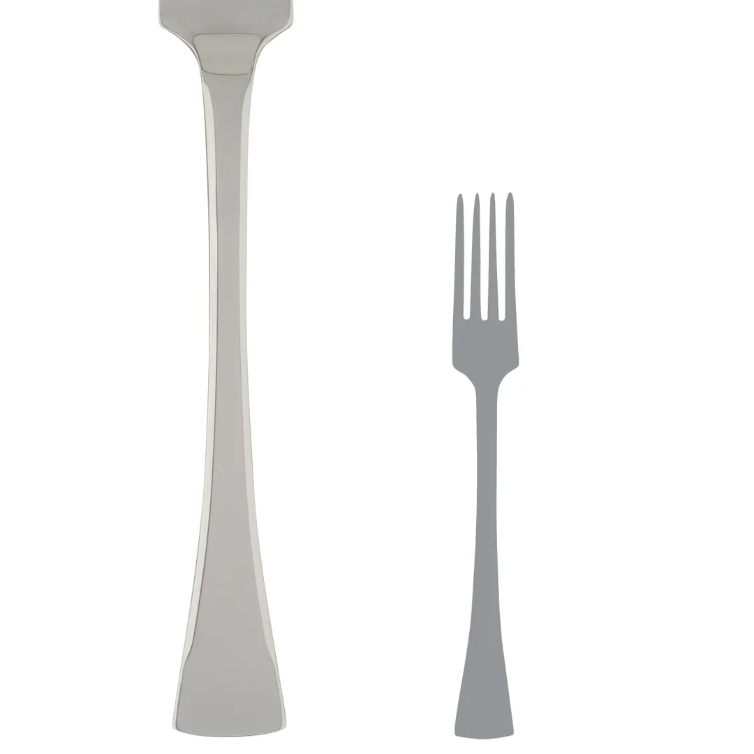 Steelite 5304S023 Dessert Fork, 7-1/4" 18/10 Stainless Steel, WNK Eclipse Finish - 1 Dozen