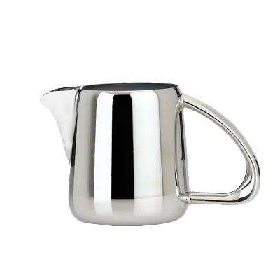 Steelite 5350S106 Creamer Pitcher, 9 oz Milk Jug, 5.0" x 3.0" x 3.0", Kamina WNK Finish, 18/10 Stainless Steel