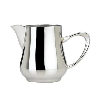 Steelite 5351S205 Jug Creamer Pitcher, 5.25 oz, 4.0" x 2.5" x 3.0" Steel 18/10 Eminence Finish