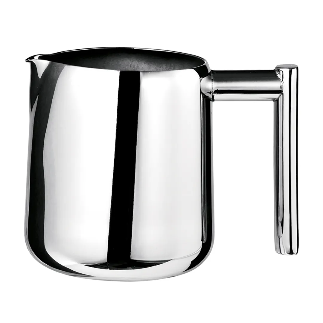Steelite 53601S140 Creamer Pitcher, 5.5 oz Milk Jug, 3.75" x 2.375" x 2.625", 18/10 Stainless Steel