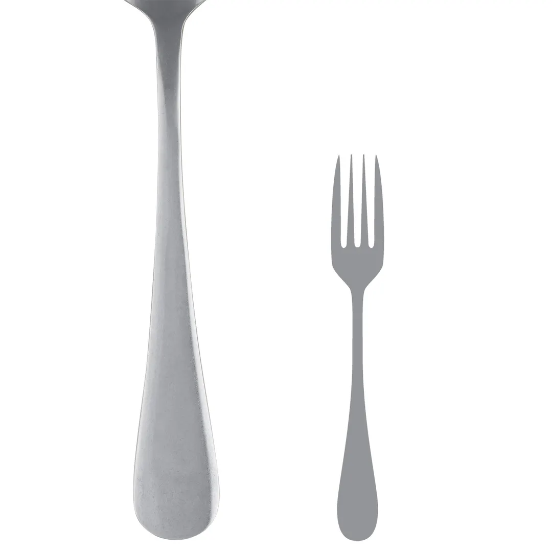 Steelite 5734SX023 Dessert Fork, 7" 18/0 Stainless Steel, Varick Fulton Vintage Finish - 1 Dozen