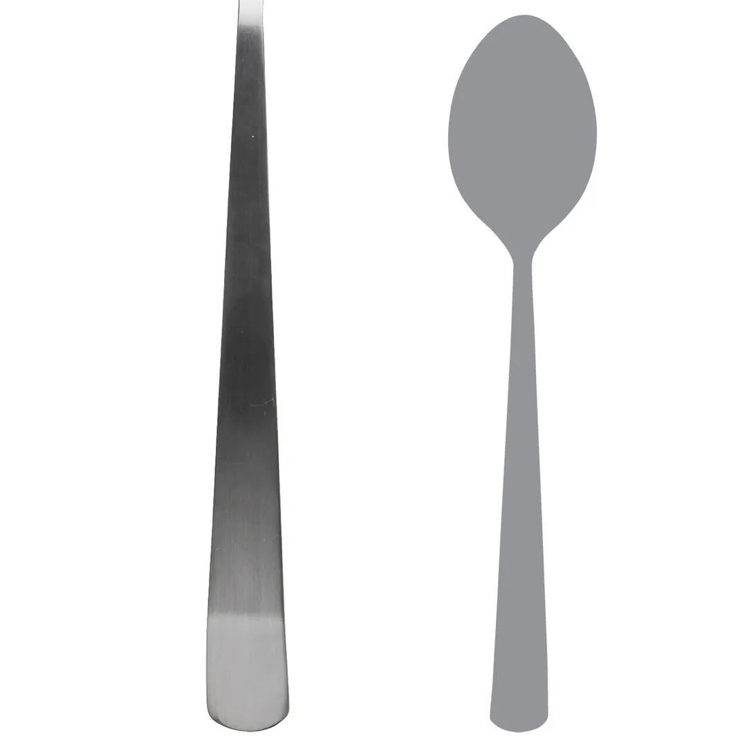 Steelite 5769SX062 - Angle Salad Serving Spoon, 12.4" Stainless Steel Non-Insulated Handle - 1 Dozen